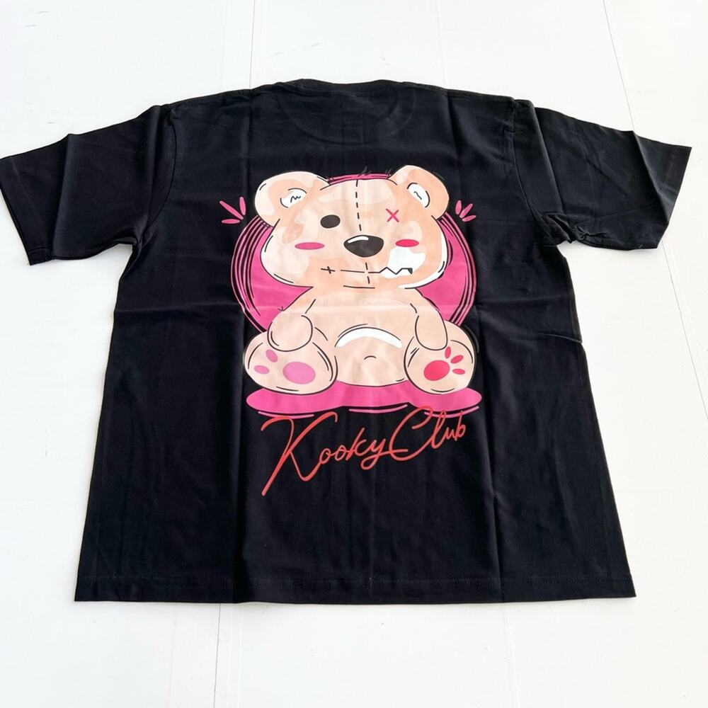 New HEYBIG Graphic Short Sleeve Shirt TH-252 UNISEX SIZE L Kooky Club Teddy Bear